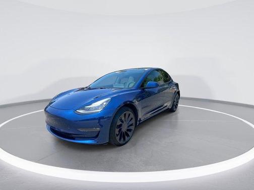 Blue 2021 Tesla Model 3 Performance