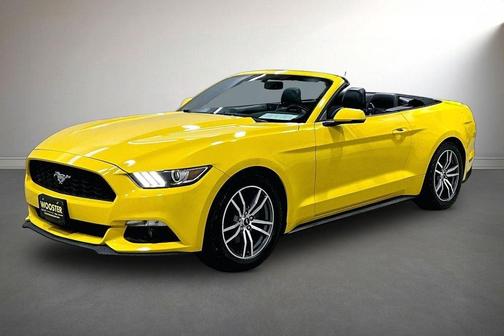 Yellow 2015 Ford Mustang EcoBoost Premium