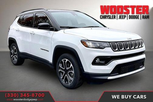 Bright White Clearcoat 2022 Jeep Compass Limited