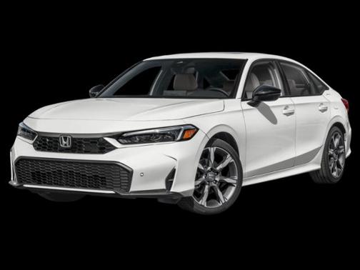 Platinum White Pearl 2026 Honda Civic Hybrid Sport Touring