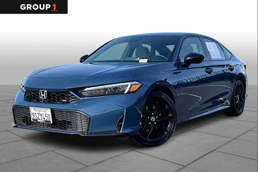 Blue Lagoon Pearl 2025 Honda Civic Hybrid Sport