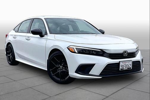 Platinum White Pearl 2022 Honda Civic Sport