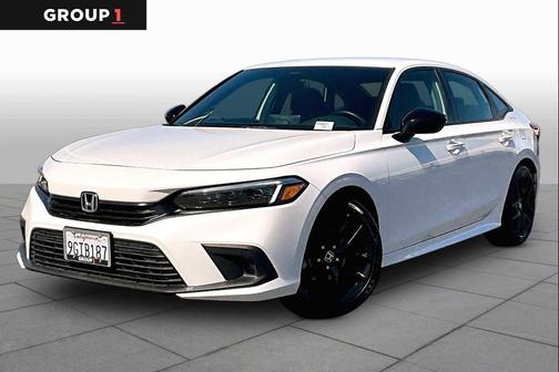 Platinum White Pearl 2023 Honda Civic Sport