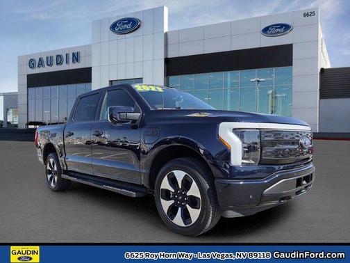 Antimatter Blue Metallic 2023 Ford F-150 Lightning Platinum