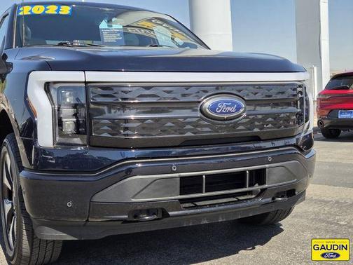 Antimatter Blue Metallic 2023 Ford F-150 Lightning Platinum