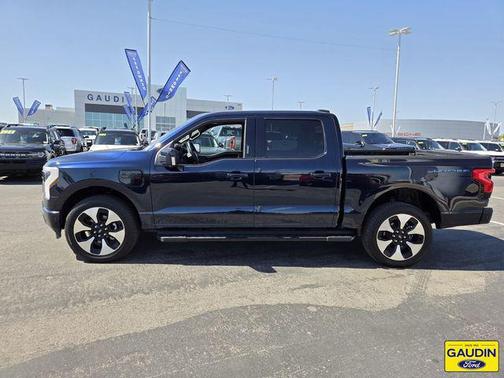Antimatter Blue Metallic 2023 Ford F-150 Lightning Platinum