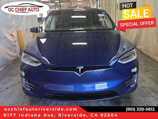 Deep Blue Metallic 2018 Tesla Model X 75D