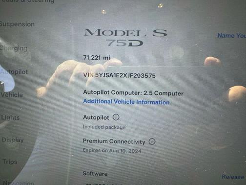 Black 2018 Tesla Model S 75D