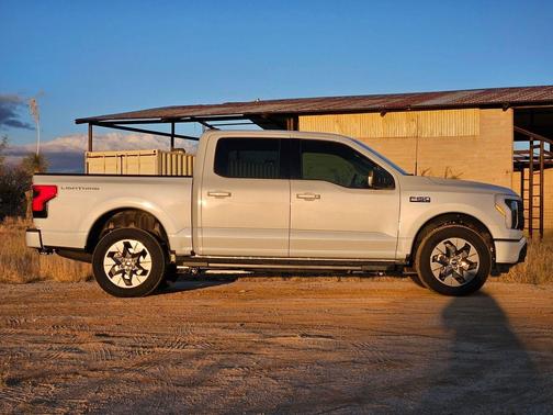 SPACE WHITE METALLIC 2025 Ford F-150 Lightning Flash