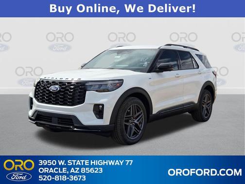 Star White Metallic Tri-Coat 2026 Ford Explorer ST-Line