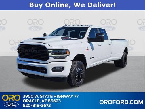 Bright White Clearcoat 2024 RAM 3500 Laramie Crew Cab 4x4 8' Box