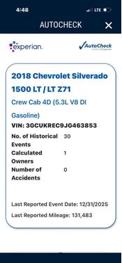 2018 Chevrolet Silverado 1500 2LT