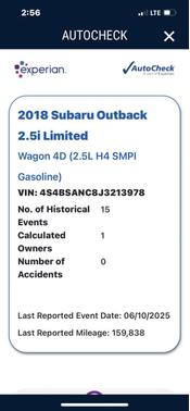 2018 Subaru Outback 2.5i Limited