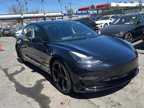 Solid Black 2022 Tesla Model 3 Performance AWD