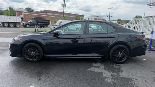 Midnight Black Metallic 2022 Toyota Camry Nightshade Edition Hybrid