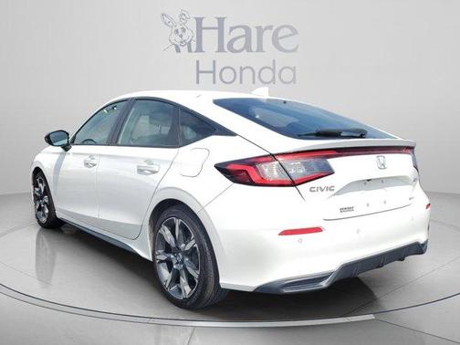 Platinum White Pearl 2025 Honda Civic Hybrid Sport Touring