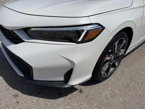 Platinum White Pearl 2025 Honda Civic Hybrid Sport Touring