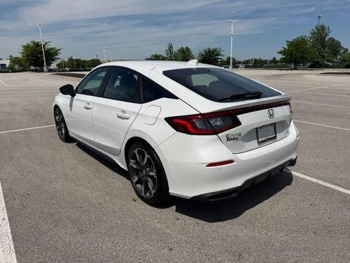 Platinum White Pearl 2025 Honda Civic Hybrid Sport Touring