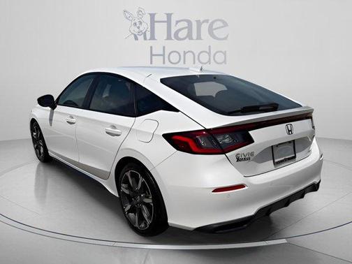 Platinum White Pearl 2025 Honda Civic Hybrid Sport Touring