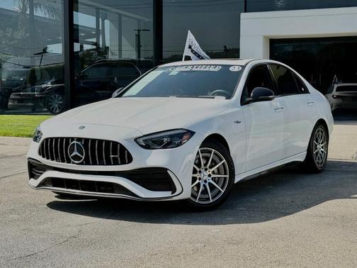 Polar White 2023 Mercedes-Benz AMG C 43 Base 4MATIC