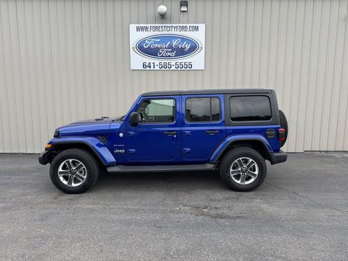 Ocean Blue Metallic Clearcoat 2018 Jeep Wrangler Unlimited Sahara
