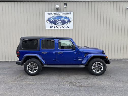 Ocean Blue Metallic Clearcoat 2018 Jeep Wrangler Unlimited Sahara
