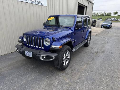 Ocean Blue Metallic Clearcoat 2018 Jeep Wrangler Unlimited Sahara