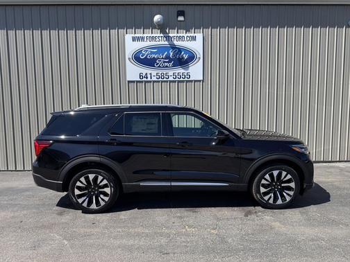 Agate Black Metallic 2026 Ford Explorer Platinum