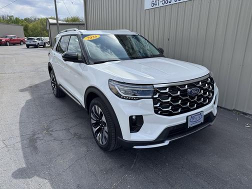 Star White Metallic Tri-Coat 2026 Ford Explorer Platinum