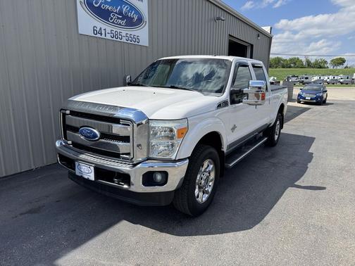 White Platinum Metallic Tri-Coat 2012 Ford F-350 Lariat