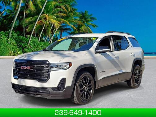 White Frost Tricoat 2023 GMC Acadia FWD SLT