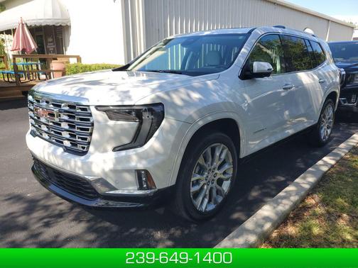 White Frost Tricoat 2024 GMC Acadia Denali