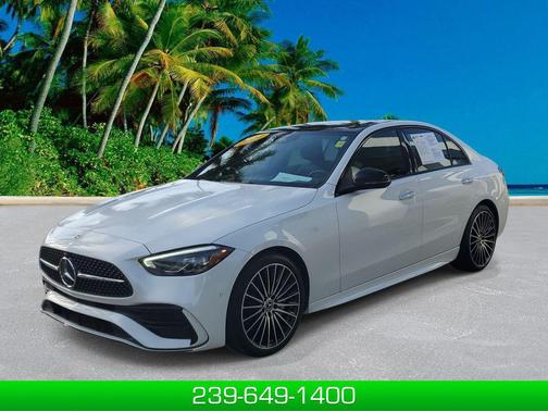 MANUFAKTUR Moonlight White Metallic 2024 Mercedes-Benz C-Class C300 Sedan