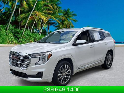 White Frost Tricoat 2023 GMC Terrain Denali