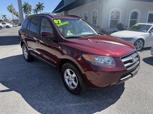 Burgundy 2007 Hyundai SANTA FE GLS