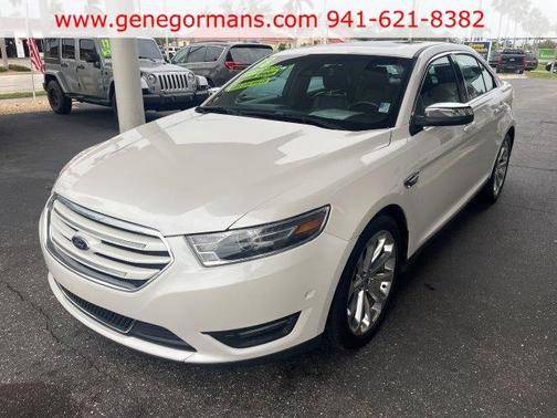 White Platinum Metallic Tri-Coat 2018 Ford Taurus Limited