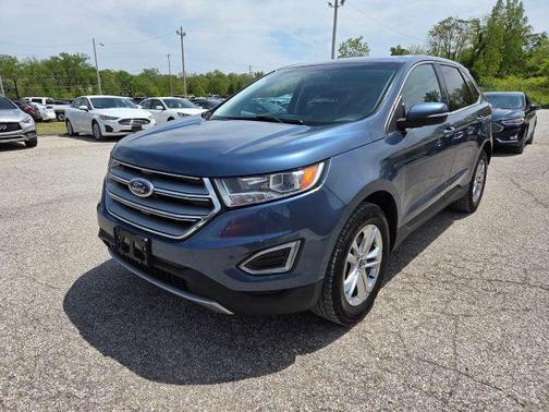 Blue 2018 Ford Edge SEL