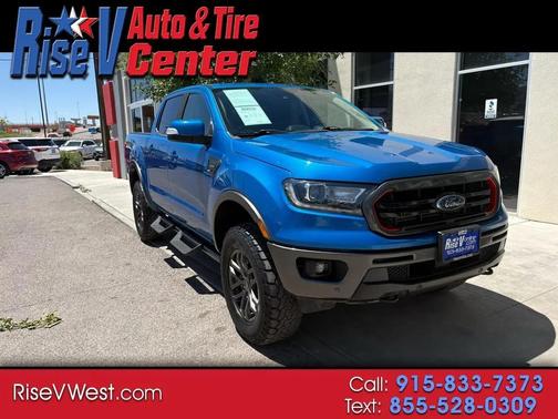BLUE 2021 Ford Ranger LARIAT 4WD SuperCrew 5' Box