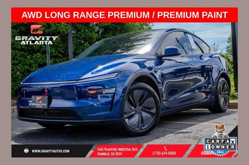 Deep Blue Metallic 2026 Tesla Model Y Long Range Launch Series