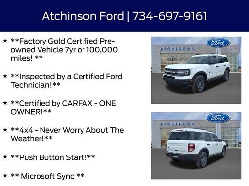 OXFORD WHITE 2024 Ford Bronco Sport BIG BEND