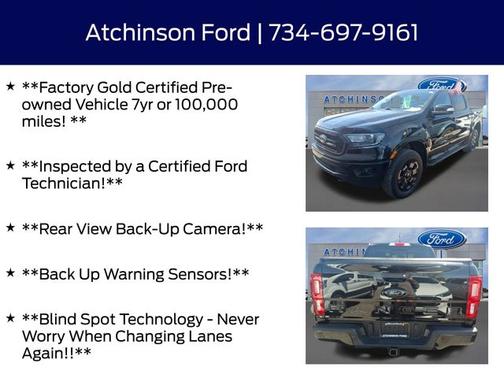 SHADOW BLACK 2021 Ford Ranger LARIAT