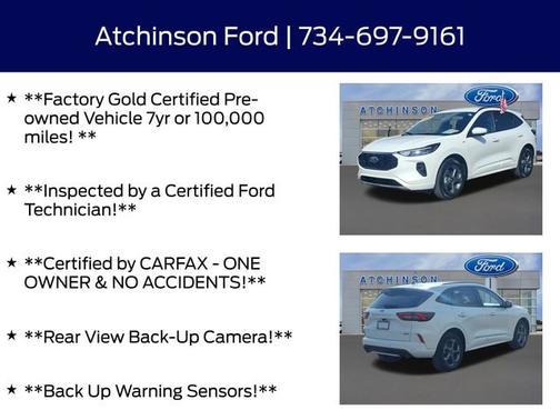 STAR WHITE METALLIC TRI-COA 2023 Ford Escape ST-LINE SELECT