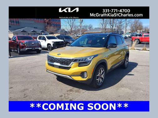 Starbright Yellow/Black Roof 2021 Kia Seltos SX Turbo