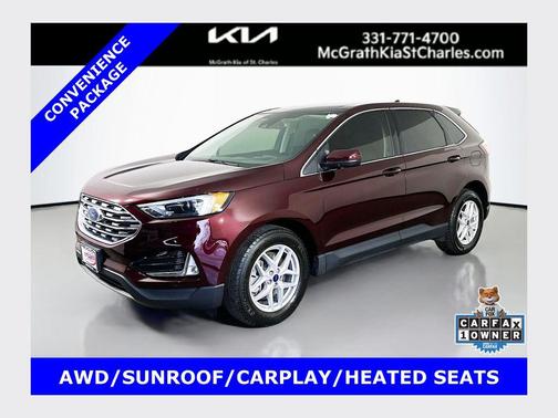 Burgundy 2022 Ford Edge SEL