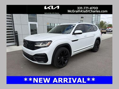 Opal White 2023 Volkswagen Atlas 3.6L SEL Premium