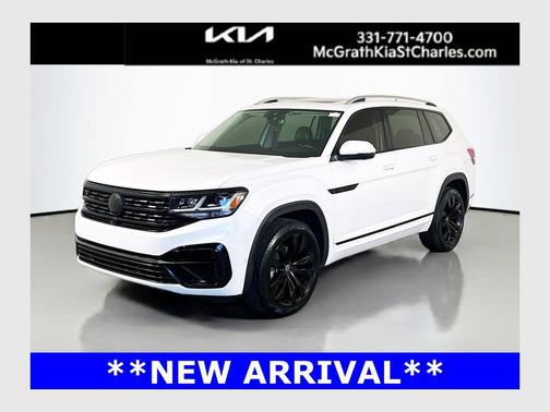 Opal White 2023 Volkswagen Atlas 3.6L SEL Premium