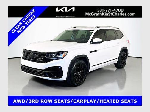 Opal White 2023 Volkswagen Atlas 3.6L SEL Premium
