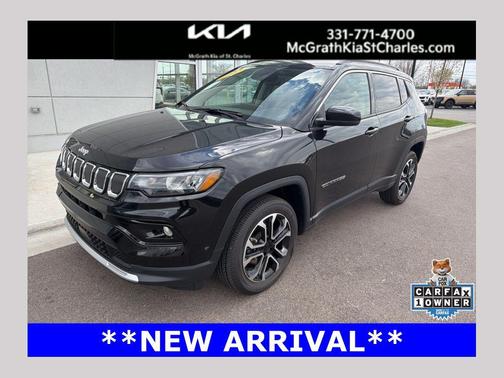 Diamond Black Crystal Pearlcoat 2022 Jeep Compass Limited