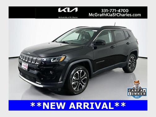 Diamond Black Crystal Pearlcoat 2022 Jeep Compass Limited