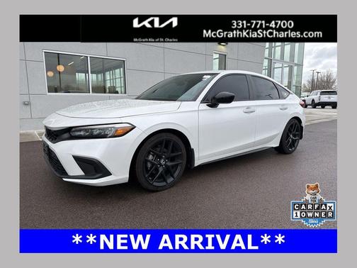 Platinum White Pearl 2024 Honda Civic Sport